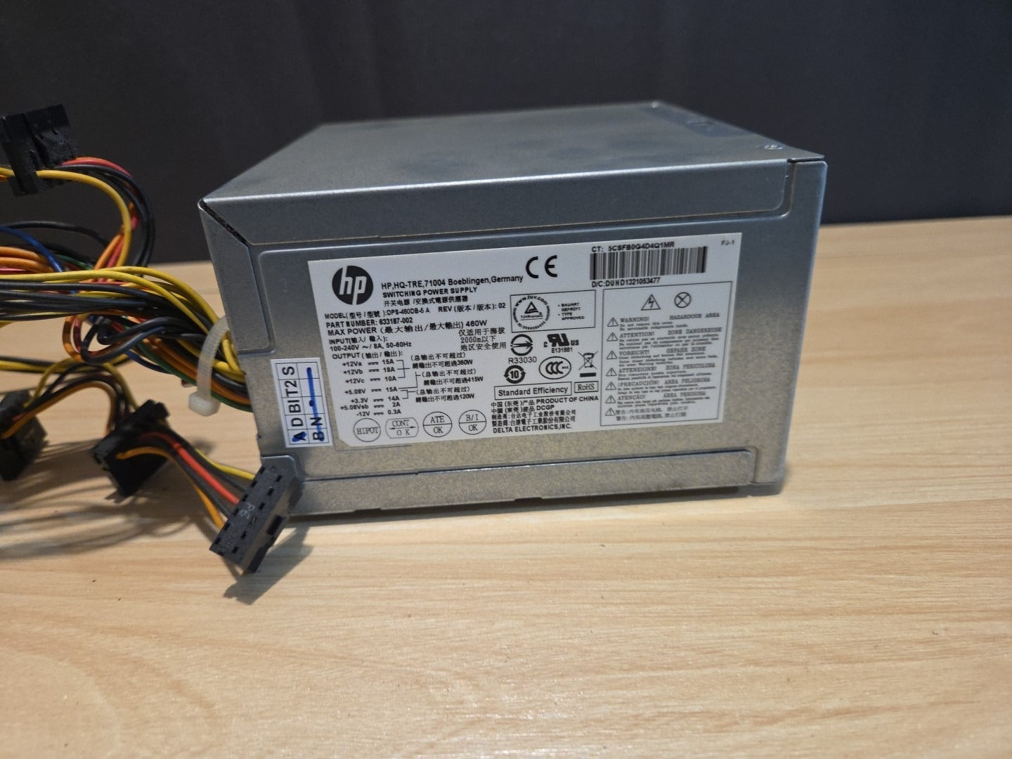 HP Pavilion HPE 460W DPS-460DB-5A PSU Desktop Power Supply 633187-001 633187-002