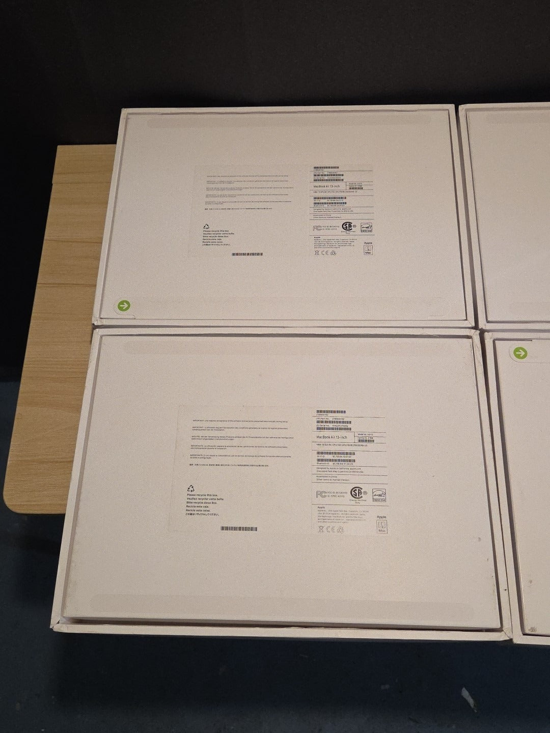 LOT 4 Apple MacBook Air 13" A3113 Slvr/Space Gr Box w/ Insert BOX ONLY NO DEVICE