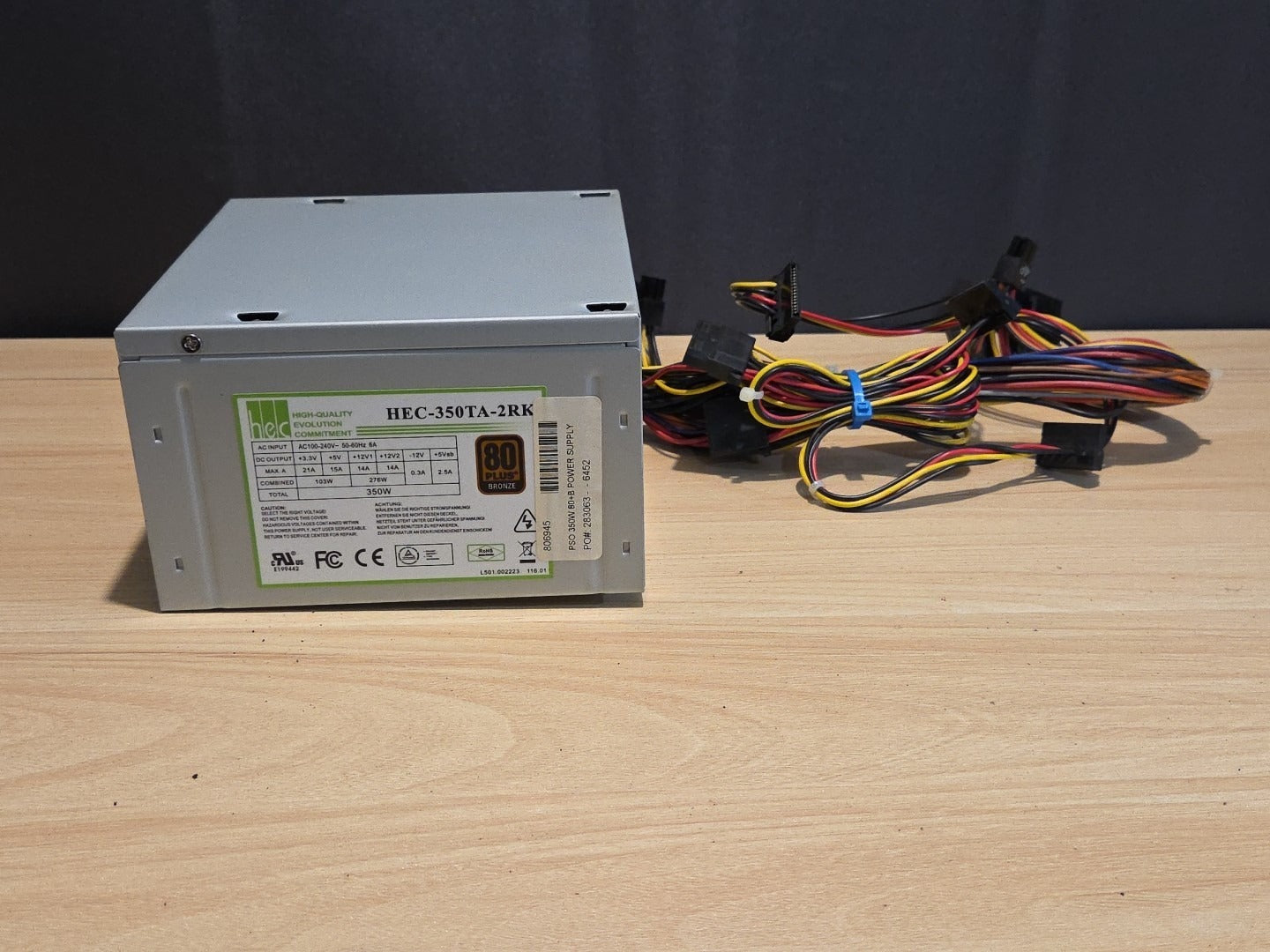 HEC 350W HEC-350TA-2RK PSU Desktop Power Supply