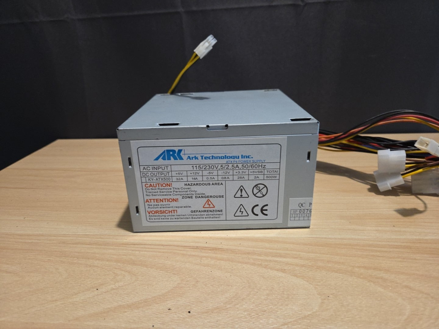 Ark Technologies Inc 500W ATX P4 PSU Desktop Power Supply