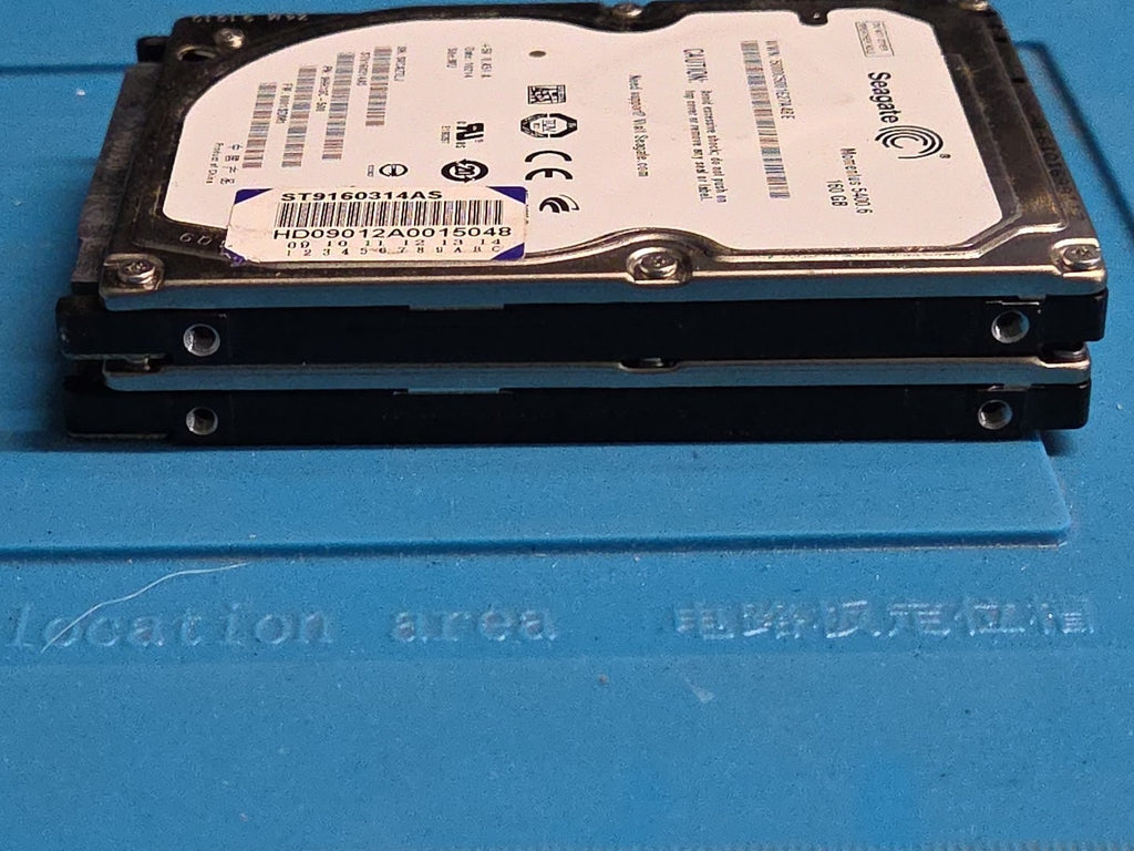 LOT 2 Seagate Momentus ST9160314AS 160GB 5400RPM 2.5' SATA 3.0Gb/s Hard Drives