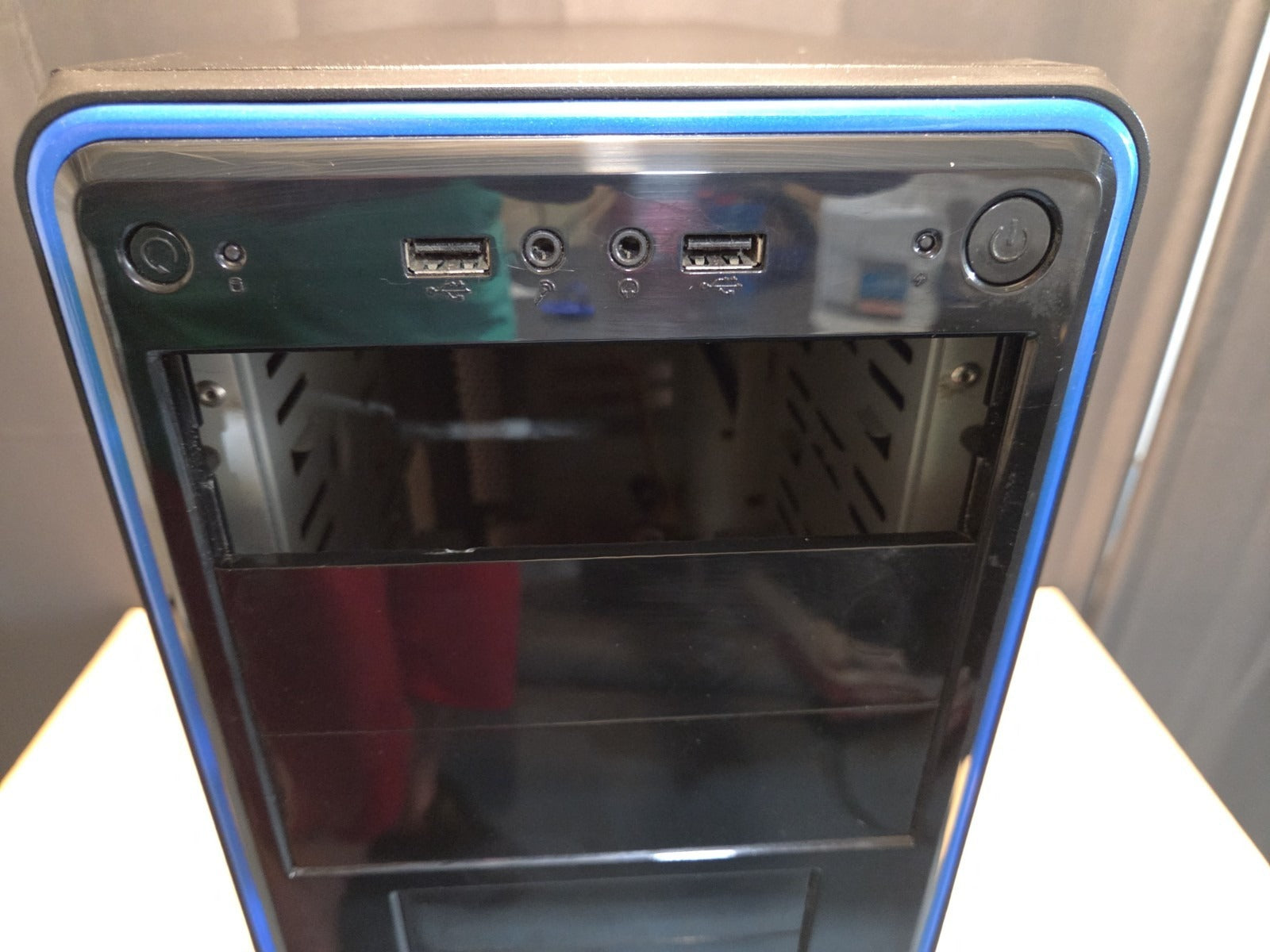 Cooler Master Elite 311 Mid Tower Desktop Computer Case Blue Trim RC311 USED
