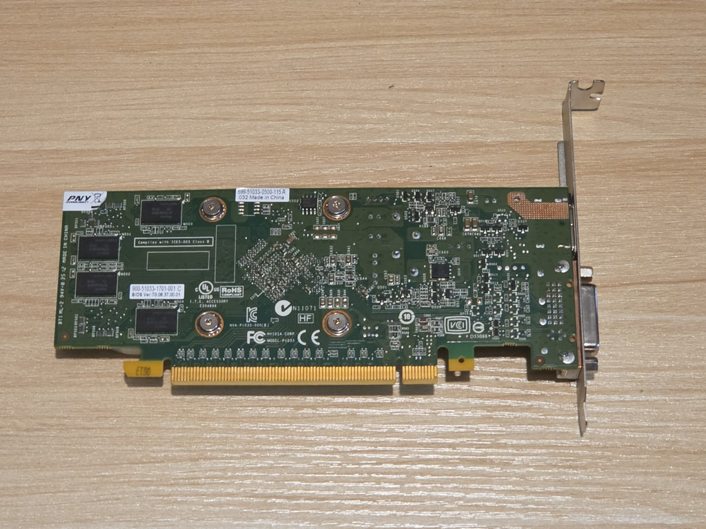 PNY NVIDIA Quadro 600 1GB PCIe x16 DVI DP Video Graphics Card 900-51033-1701-001