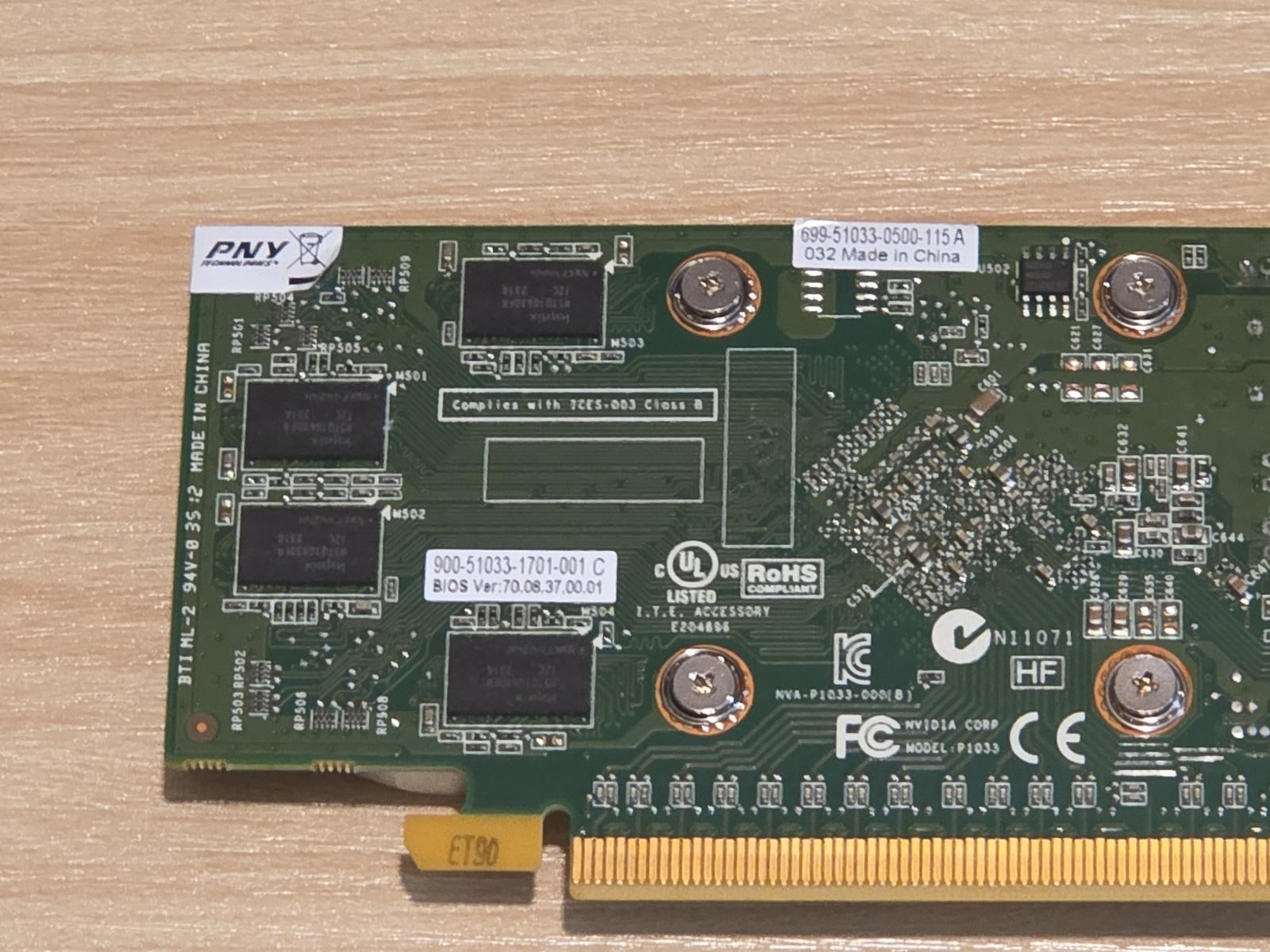 PNY NVIDIA Quadro 600 1GB PCIe x16 DVI DP Video Graphics Card 900-51033-1701-001