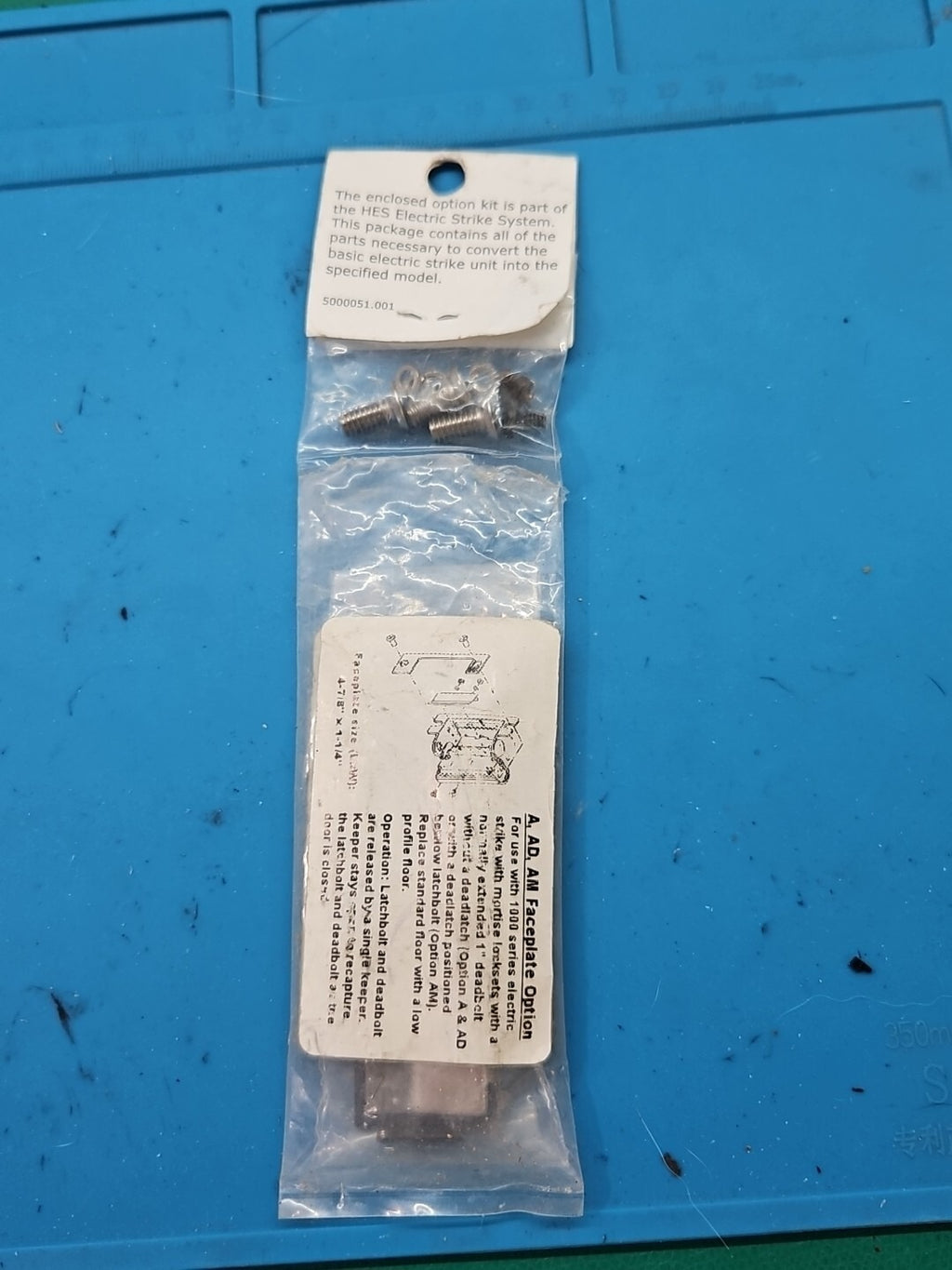 HES ASSAABLOY FP:AD-630 Electric Strike Faceplate Option Kit 100620521 NEW