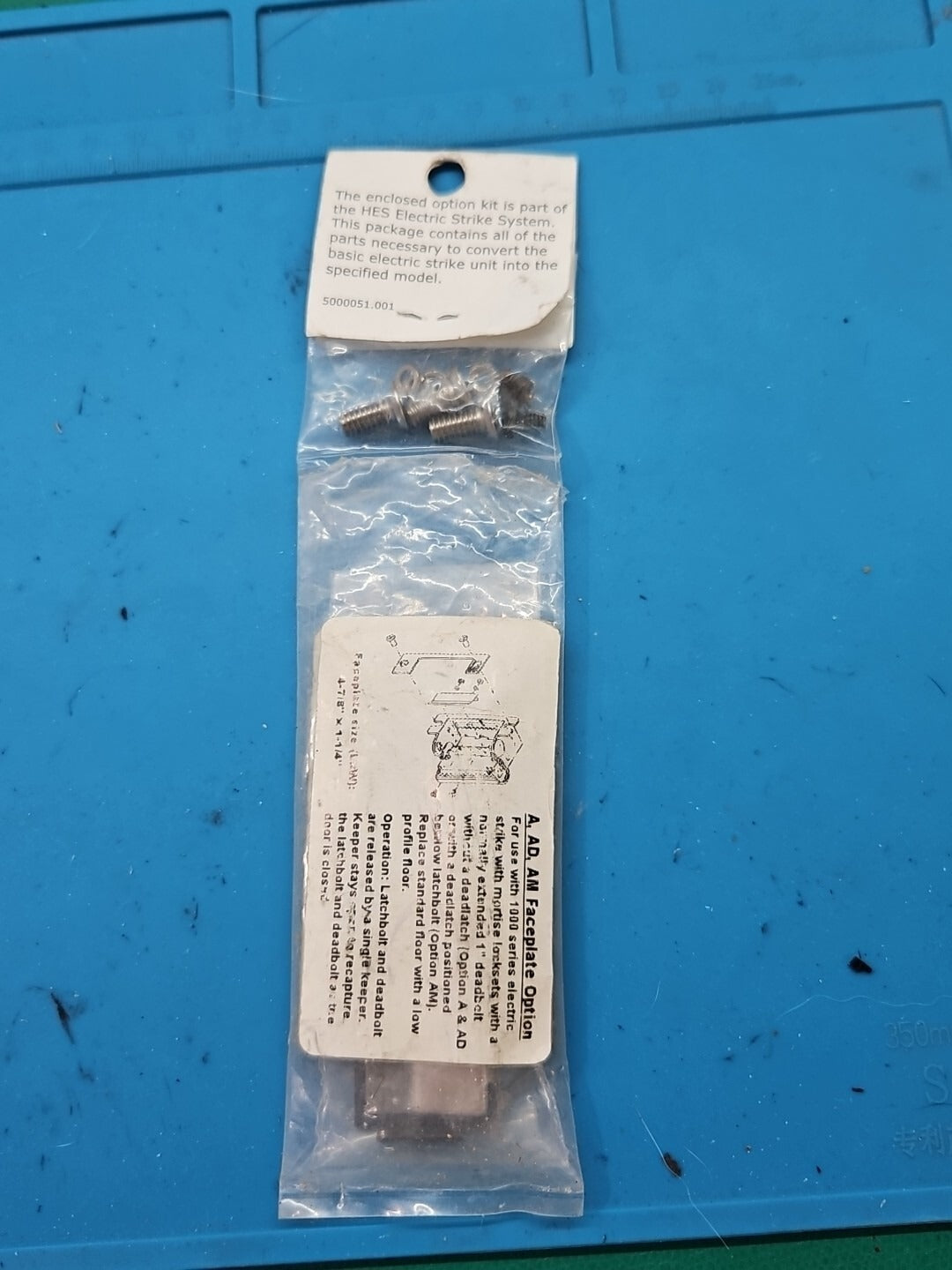 HES ASSAABLOY FP:AD-630 Electric Strike Faceplate Option Kit 100620521 NEW