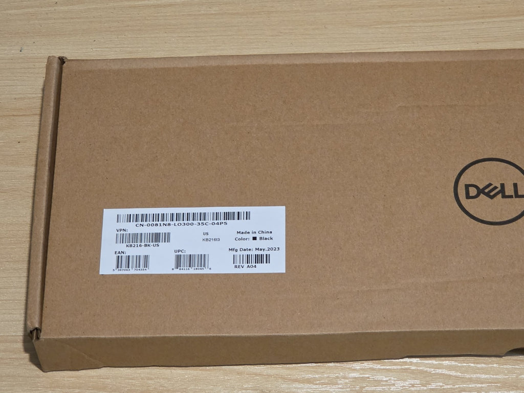 Dell OEM KB216-BK-US Keyboard & Mouse Combo Black Wired USB 081N8 DMV3P NEW