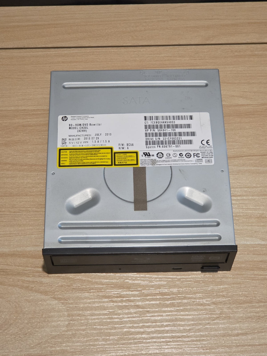 HP Model CH30L BD-ROM Combo DVD Writer Reader Rewriter for Desktop 656791-001