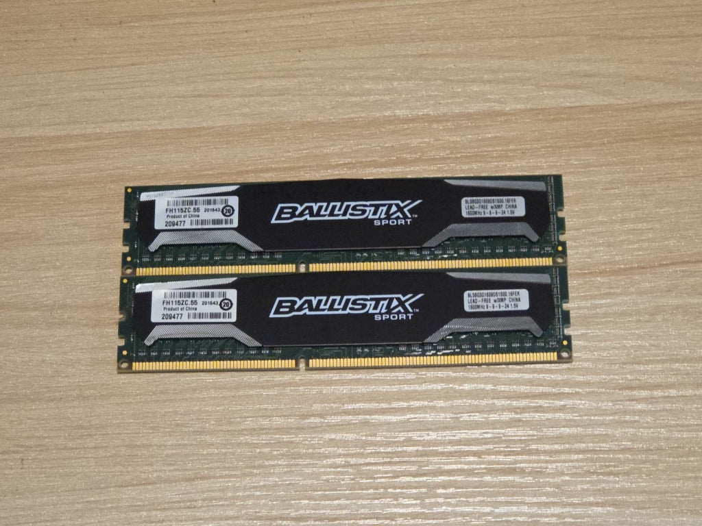16GB (8GBx2) Crucial BL8S8G3D1609DS1S00 PC3-12800 DDR3 1600MHz DIMM Desktop RAM
