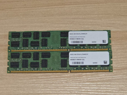 32GB 16GBx2 A-TECH 6521 AA 5514 L/H445/V PC3-14900 DDR3 1866MHz RDIMM ECC Memory