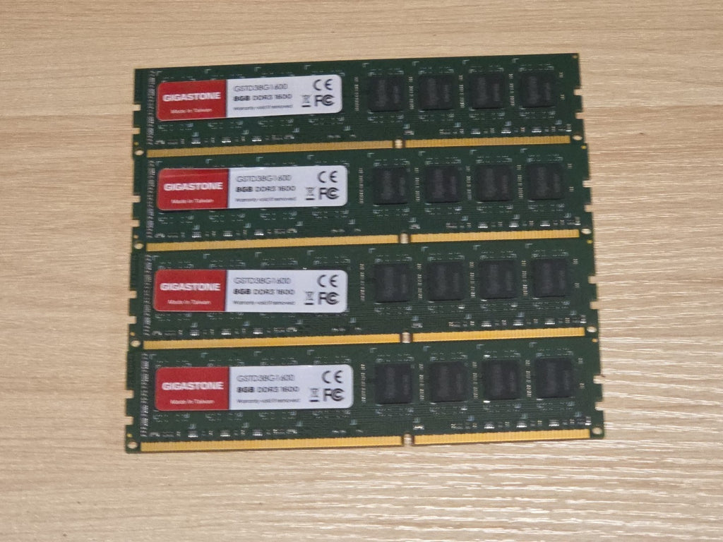 32GB (4GBx8) Gigastone GSTD38G1600 PC3-12800 DDR3 1600MHz DIMM Desktop Memory