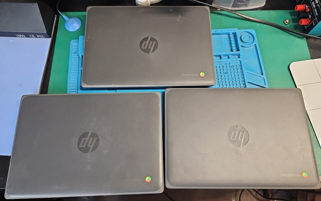 LOT 3 HP Chromebook 11A G8 EE 11.6″ AMD A4‑9120C 1.6GHz CPU 4GB 32GB BOOTS AS IS