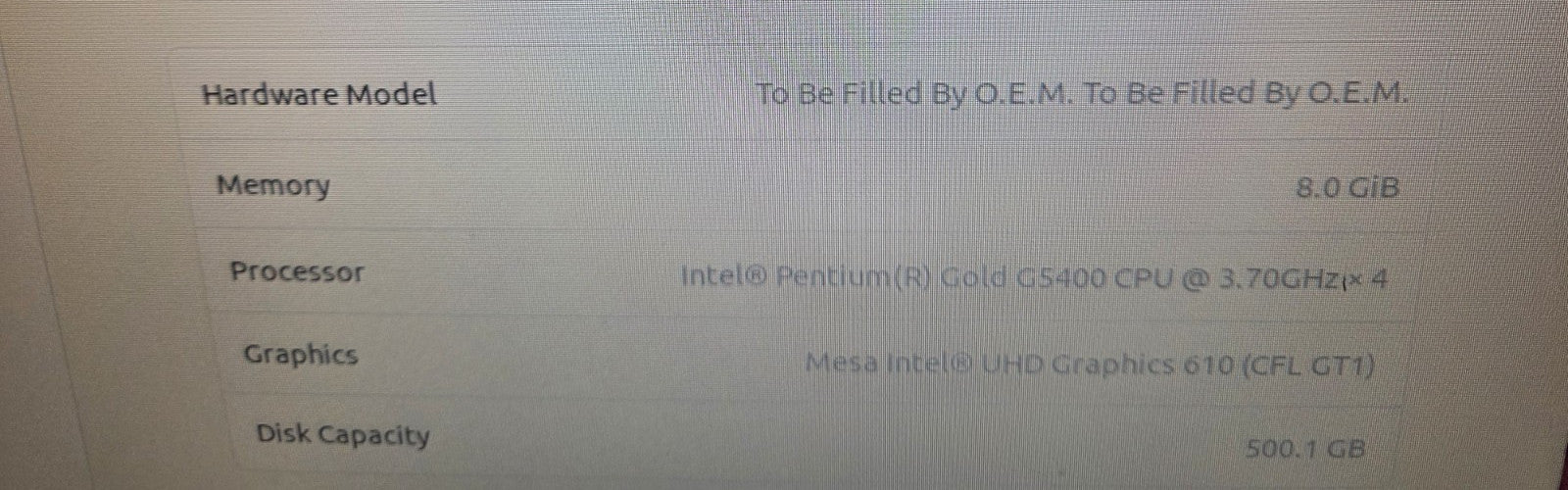 Generic Pentium Gold G5400 3.7GHz CPU 8GB RAM 500GB SSD InWin Chassis ITX PC