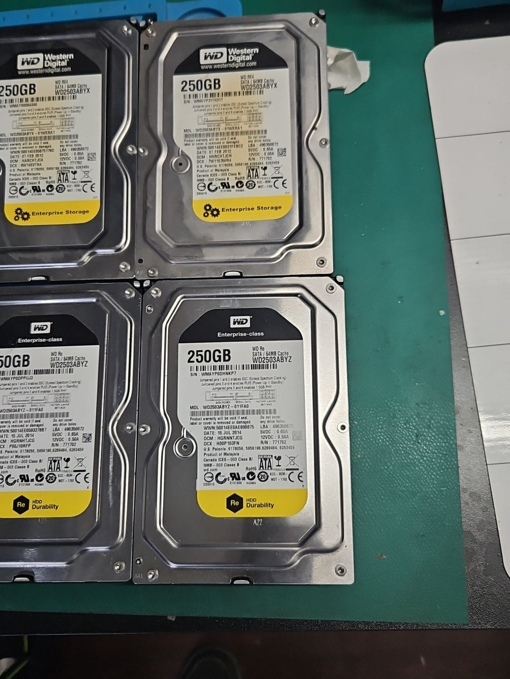 LOT 10 Western Digital WD2503ABYZ WD22503ABYX WD2502ABYS 250GB 7200RPM 3.5 HDDs