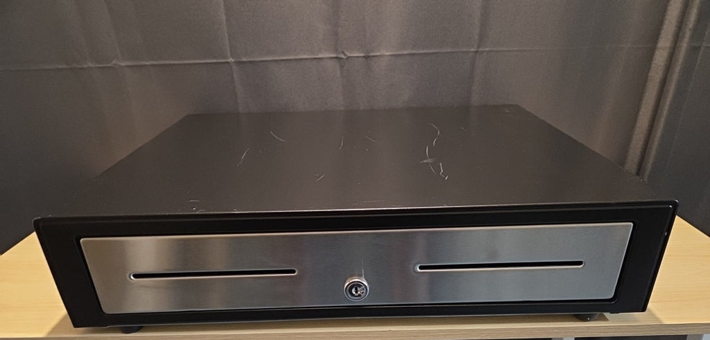 APG Vasario Cash Drawer 19" VBS352-BL1915 w/ Cable, Keys & Cash Till USED