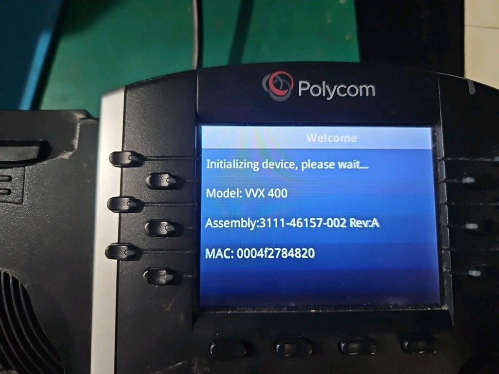 LOT 5 Polycom VVX 400 IP Office Business Media Phones w/Handset, Cord & Stand