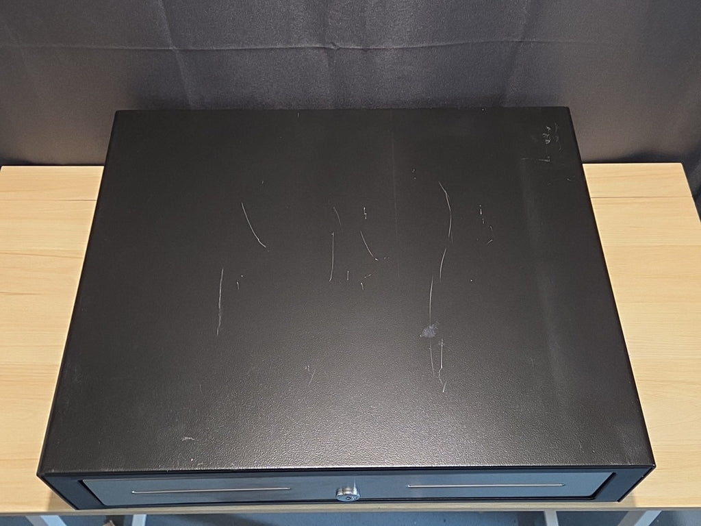 APG Vasario Cash Drawer 19" VBS352-BL1915 w/ Cable, Keys & Cash Till USED